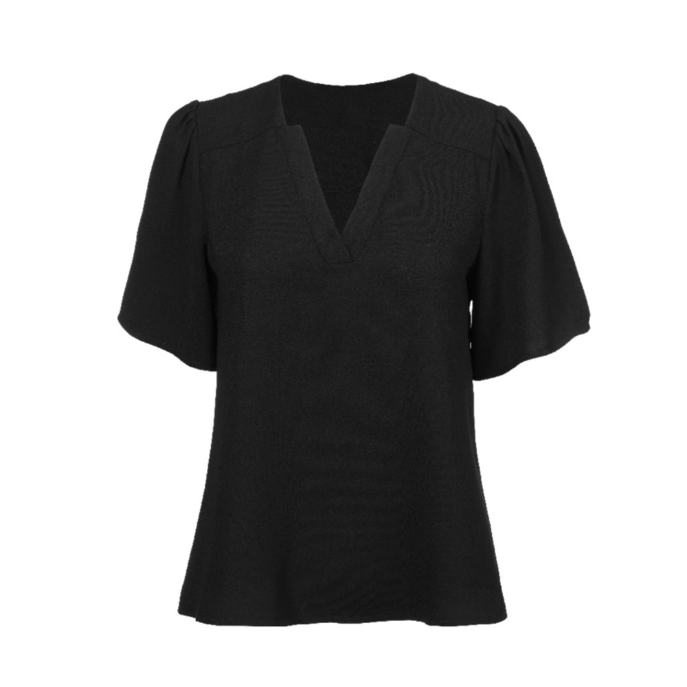 CAbi Black Short Sleeve Essential Top
